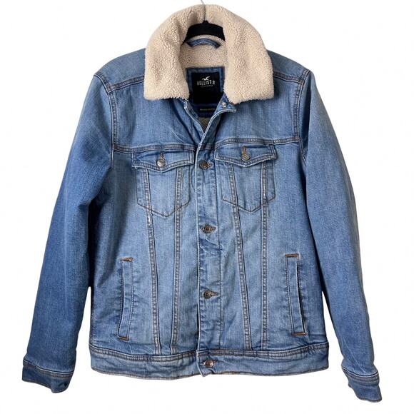 Hollister Other - Hollister Epic Flex Jean White Sherpa Lined Jacket Trucker Vintage Style Y2k Fur